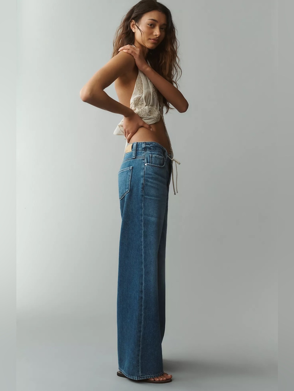 PAIGE Zoey 31 Tie High-Rise Wide-Leg Jeans size 26 - Picture 4 of 11